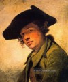 Ein junger Mann in einem Hut Porträt Jean Baptiste Greuze